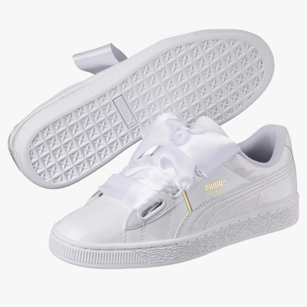 PUMA Basket Heart Patent Trainers